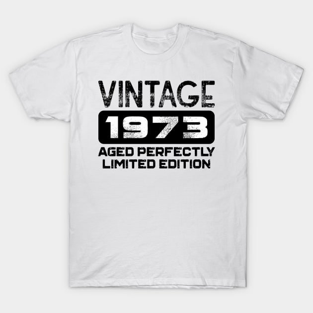 Birthday Gift Vintage 1973 Aged Perfectly T-Shirt by colorsplash